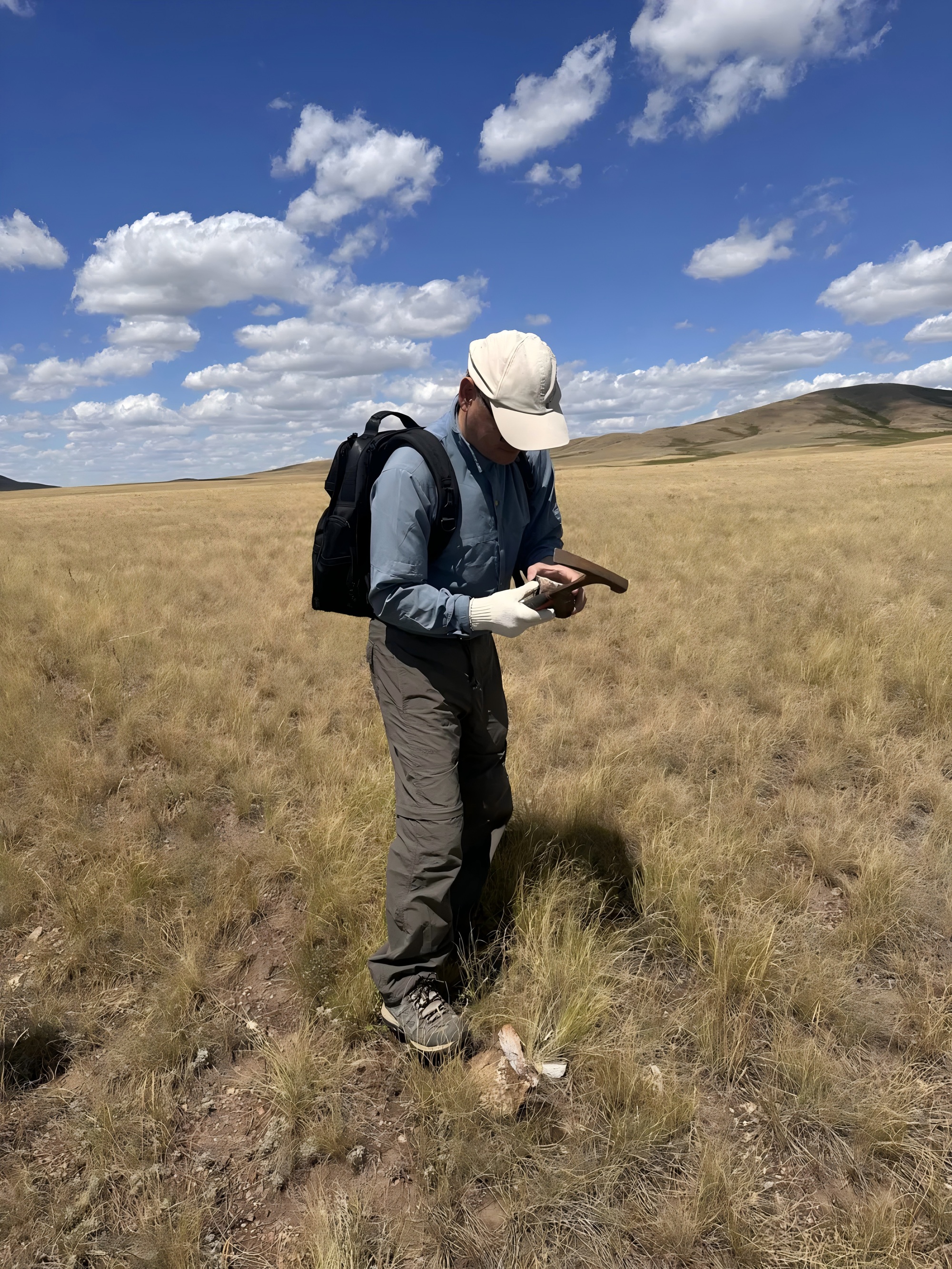 A GAIA geologist conducting field reconnaissance.
