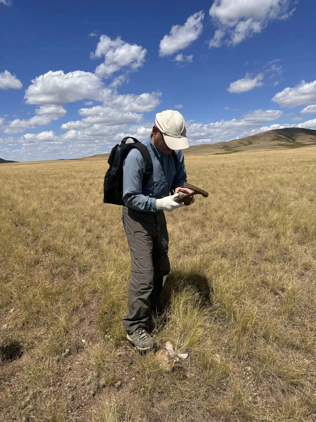 A GAIA geologist conducting field reconnaissance.